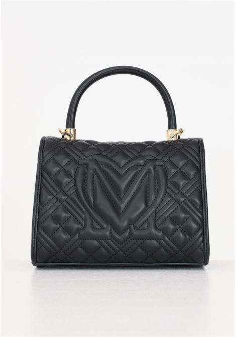 QUILTED women's black handbag with golden metal lettering LOVE MOSCHINO | Bags | JC4055PP1ILA0000