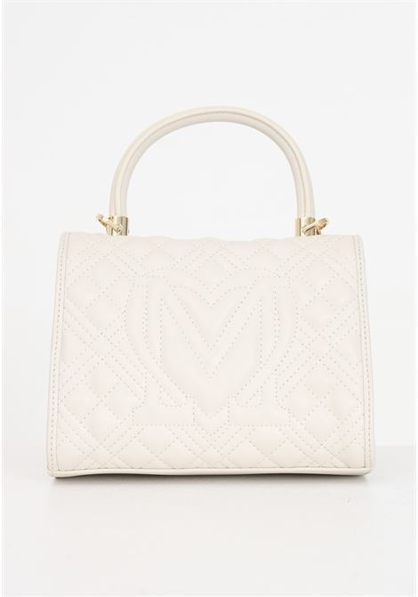 QUILTED beige women's bag by hand with golden metal lettering LOVE MOSCHINO | Bags | JC4055PP1ILA0110