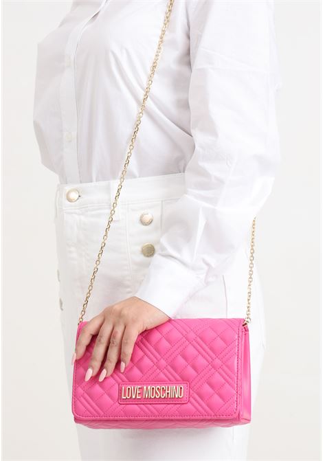 Fuchsia smart daily bag quilted women's bag LOVE MOSCHINO | Bags | JC4079PP1ILA0615
