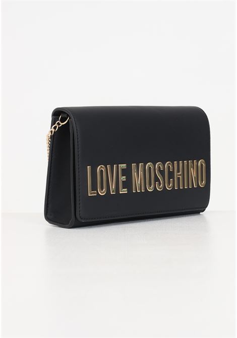 Black women's bag Smart daily maxi golden metal lettering LOVE MOSCHINO | JC4103PP1IKD0000