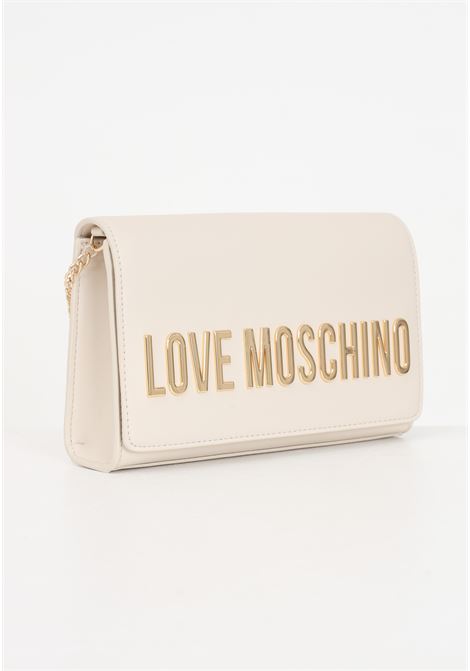 Beige women's bag Smart daily maxi golden metal lettering LOVE MOSCHINO | Bags | JC4103PP1IKD0110