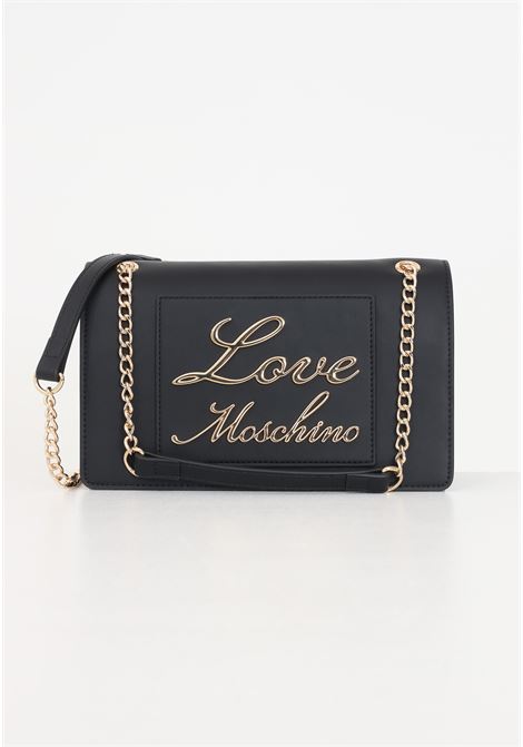 Black women's bag with golden metal lettering LOVE MOSCHINO | Bags | JC4117PP1ILM0000