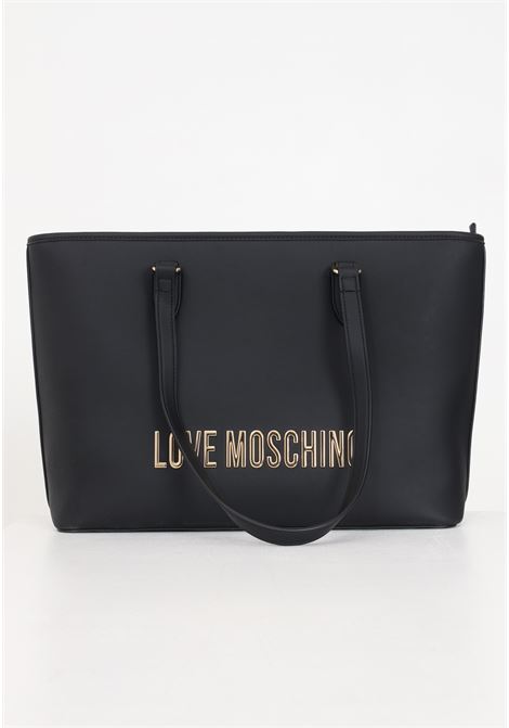 Shopper da donna nero eco-friendly con lettering logo LOVE MOSCHINO | JC4190PP1IKD0000