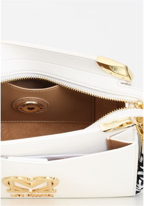 White women's shoulder bag with attached scarf LOVE MOSCHINO | Bags | JC4287PP0IKJ110A