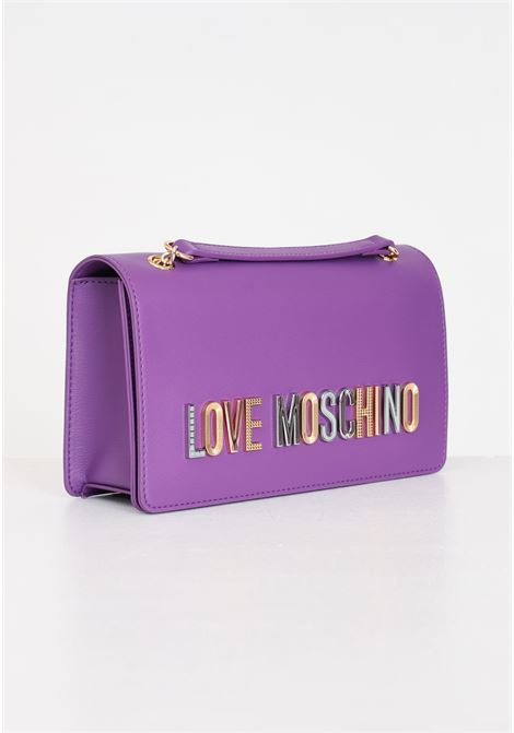 Purple women's bag Bold Love lettering with workmanship LOVE MOSCHINO | JC4302PP0IKN0650