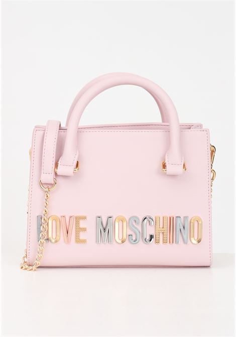 Borsa rosa da donna Bold Love lettering con lavorazioni LOVE MOSCHINO | JC4303PP0IKN0601