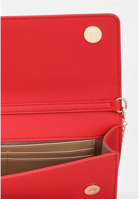 Red women's clutch with rhinestone logo chain LOVE MOSCHINO | JC4335PP0IKJ0500