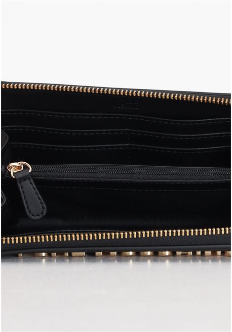 Black women's wallet with gold metal lettering zip around LOVE MOSCHINO | Wallets | JC5611PP1IKD0000