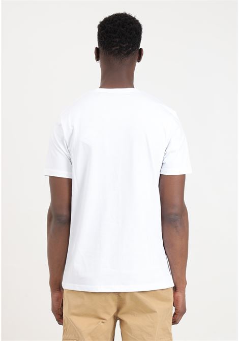 White men's t-shirt with golden eagle logo patch LYLE & SCOTT | T-shirt | TS400VOGE626