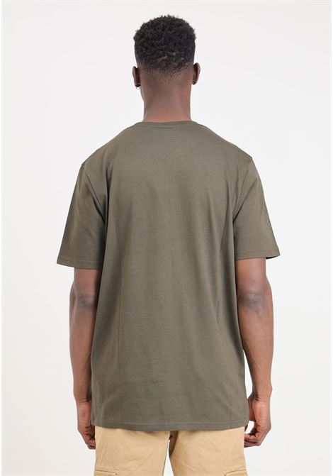 Military green men's t-shirt with golden eagle logo patch LYLE & SCOTT | TS400VOGEW485