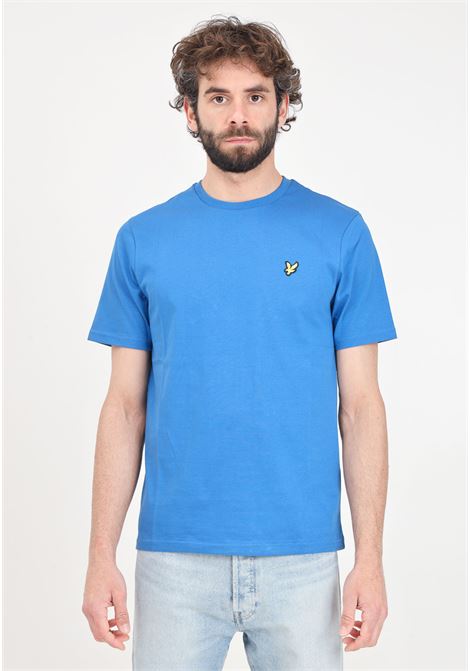 T-shirt da uomo celeste patch logo golden eagle LYLE & SCOTT | TS400VOGW584