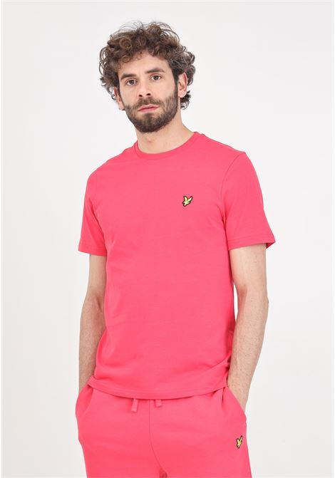 T-shirt da uomo rosa fragola patch logo golden eagle LYLE & SCOTT | T-shirt | TS400VOGW588