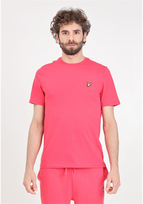 T-shirt da uomo rosa fragola patch logo golden eagle LYLE & SCOTT | TS400VOGW588