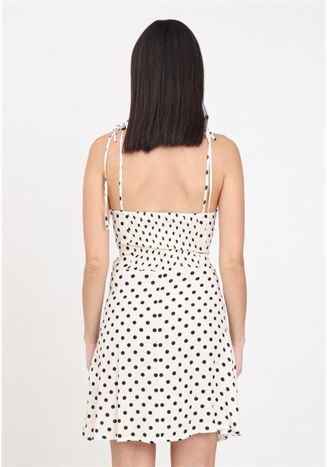 Ariel women's short cream polka dot dress with bustier Mar de margaritas | Dresses | MMABW00038-PTTS0053FN08