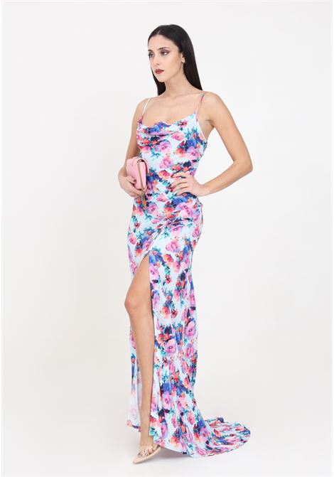 Kelly women's long dress with sky garden pattern Mar de margaritas | MMABW00058-PTTS0053FN20