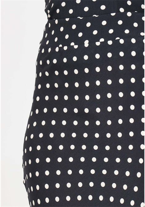 Laurel women's long black skirt with white polka dot print Mar de margaritas | MMABW00097-PTTS0053FN18