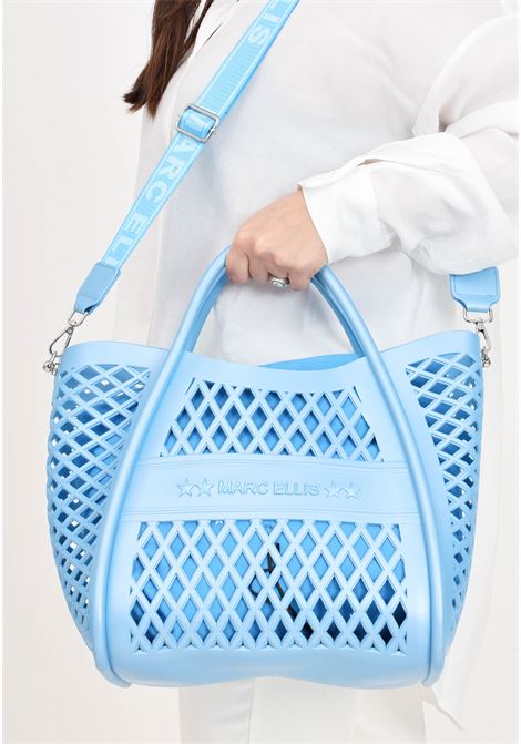 Flat Buby Basket light blue women's bag MARC ELLIS | Bags | FLAT BUBY BASKETNORSE BLUE/SILVER