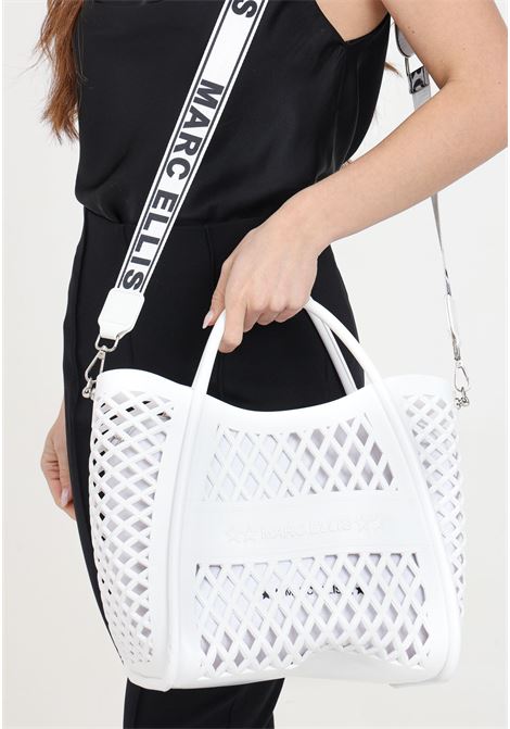 Flat Buby Basket white women's bag MARC ELLIS | FLAT BUBY BASKETOFF BLANC/BRUSH SILVER