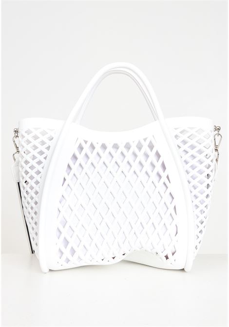 Flat Buby Basket white women's bag MARC ELLIS | FLAT BUBY BASKETOFF BLANC/BRUSH SILVER