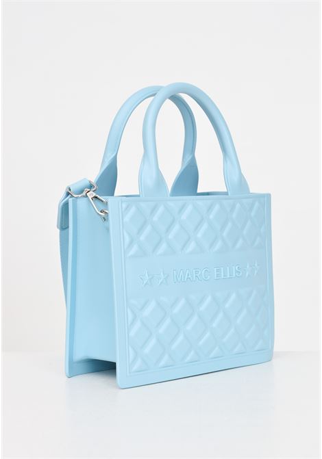 Flat Buby S light blue quilted design women's bag MARC ELLIS | FLAT BUBY SAQUA/SILVER