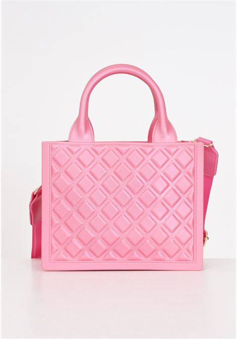Pink women's bag with quilted design Flat Buby S MARC ELLIS | Bags | FLAT BUBY SAURORA PINK/LIGHT GOLD