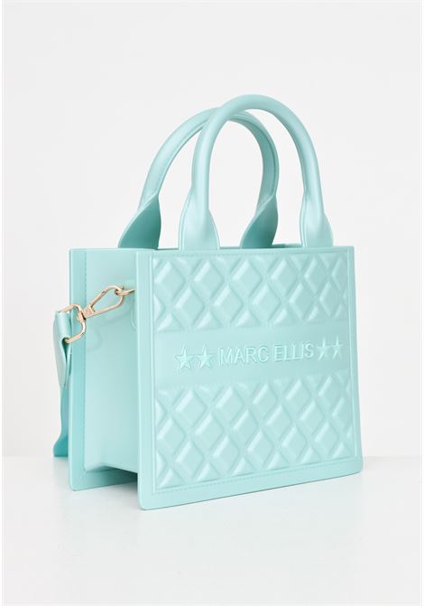 Aqua green women's bag with quilted design Flat Buby S MARC ELLIS | Bags | FLAT BUBY SVerde acqua/light gold