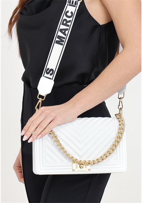 White women's bag Flat M MARC ELLIS | Bags | FLAT MWHITE/OFF GOLD