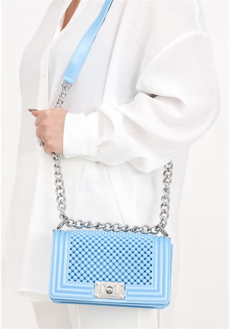 Flat S Ball light blue women's bag MARC ELLIS | Bags | FLAT S BALLNORSE BLUE/OFF SILVER