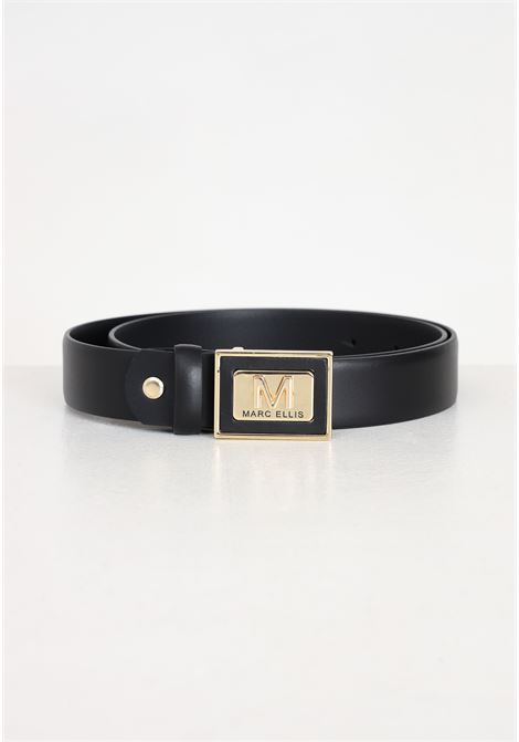 Black women's belt Me belt 93 MARC ELLIS | Belts | ME BELT-93BLACK/GOLD