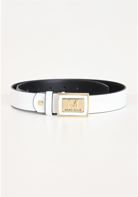 White women's belt Me belt 93 MARC ELLIS | Belts | ME BELT-93WHITE/GOLD