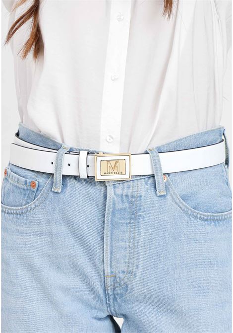 Cintura da donna bianca Me belt 93 MARC ELLIS | Cinture | ME BELT-93WHITE/GOLD