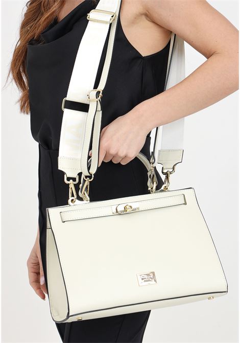 Queen L Ru cream women's bag MARC ELLIS | Bags | QUEEN L RUOFF BLANC/GOLD