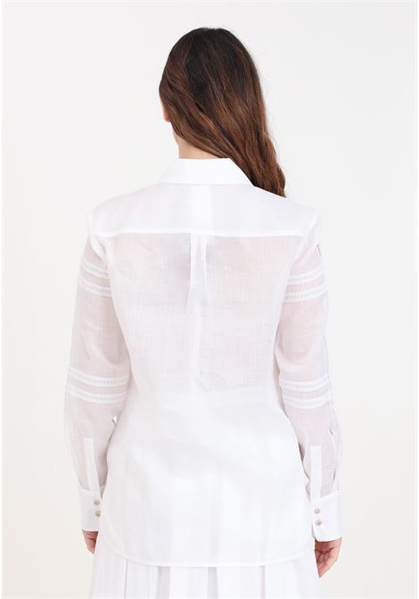White women's shirt with lace and embroidery panels MAX MARA | 2416111012600031