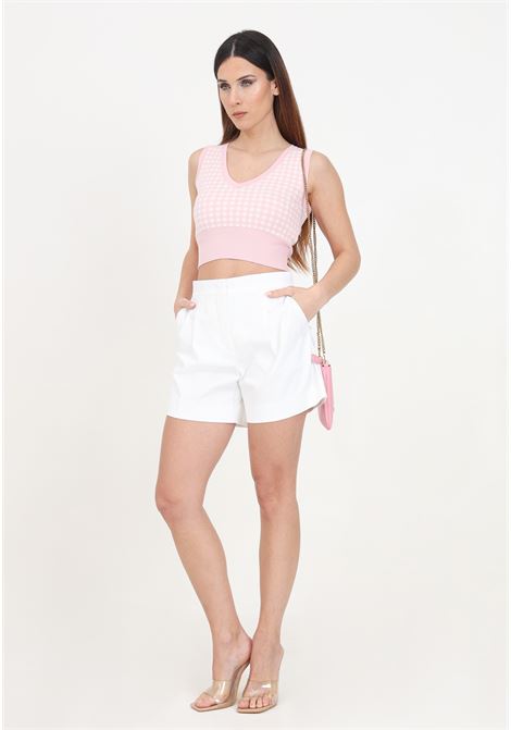 Shorts da donna bianchi in cotone con tasche MAX MARA | Shorts | 2416141022600001
