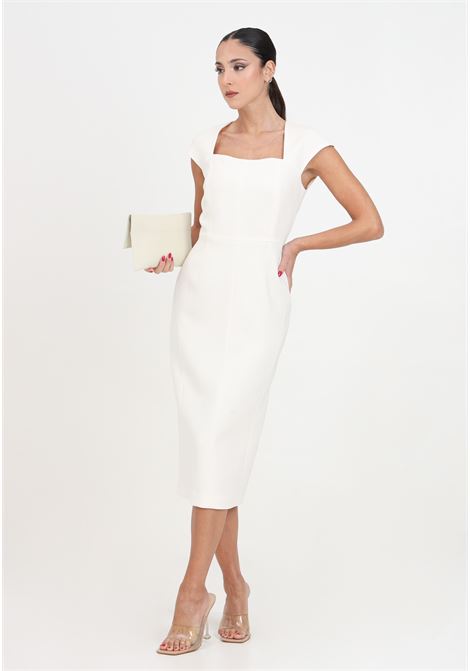 Ivory midi dress for women MAX MARA | Dresses | 2416221041600008