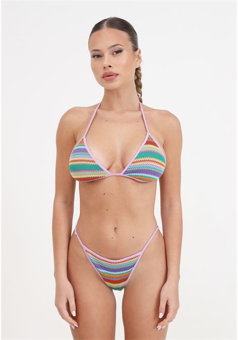 Bikini da donna triangolo e slip brasiliano regolabile seashell ME FUI | Beachwear | MF24-0110LCLILLA