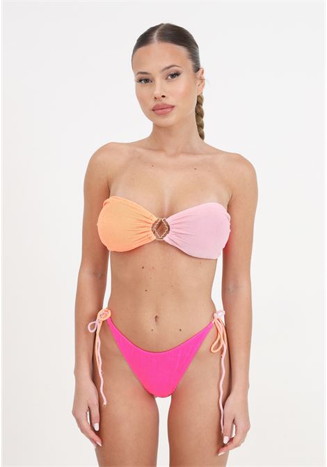 Bikini donna variante rosa fascia e slip americano regolabile tooled ME FUI | Beachwear | MF24-0201PK.