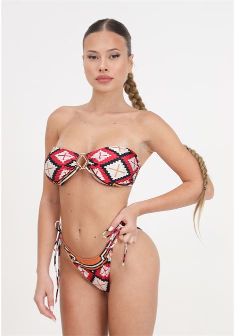 Bikini da donna fascia e slip americano regolabile guarda pampa ME FUI | Beachwear | MF24-0601X1.