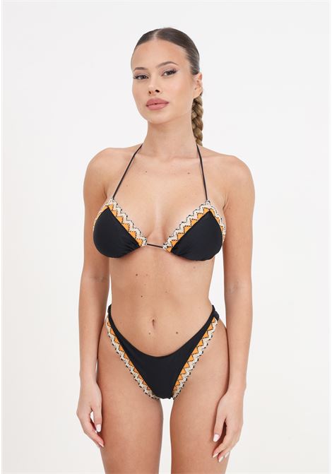 Women's triangle bikini and fixed American briefs look pampa ME FUI | Beachwear | MF24-0630BK.