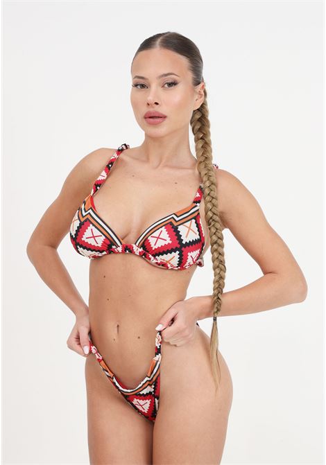 Bikini donna triangolo e slip brasiliano fisso guarda pampa ME FUI | Beachwear | MF24-0640X1.