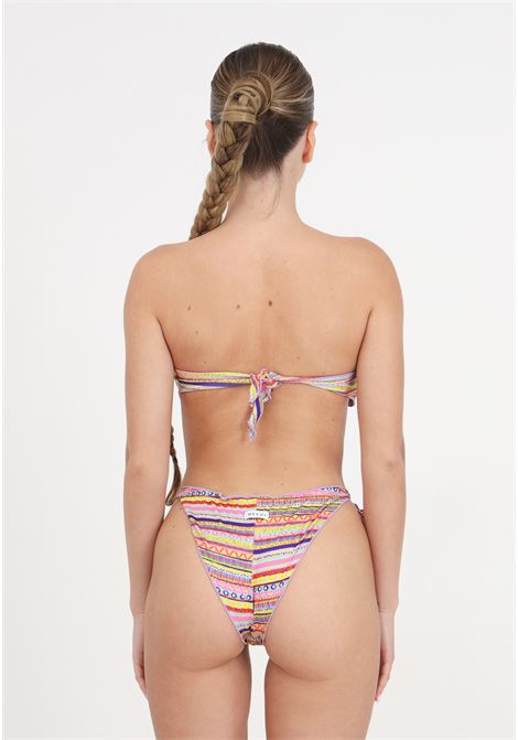 Bikini da donna fascia frou frou e slip nodi regolabile seashell ME FUI | Beachwear | MF24-1507X1.