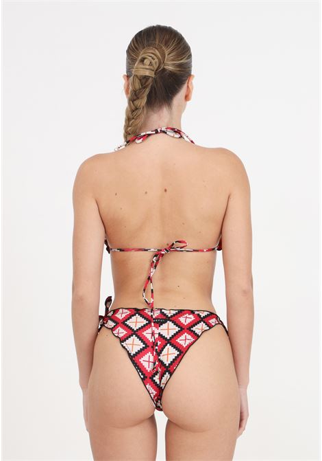 Bikini donna triangolo frou frou e slip nodi regolabile guarda pampa ME FUI | Beachwear | MF24-1510X1.