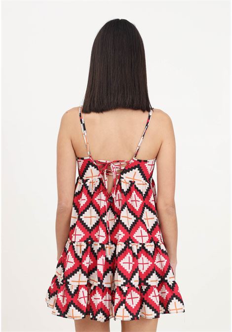 Multicolor women's short dress pampa look ME FUI | Dresses | MF24-1610X1.