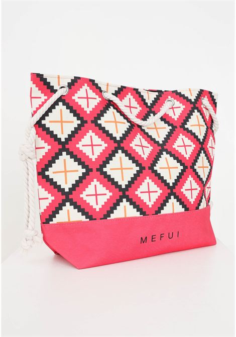 Patterned women's beach bag with pampa look ME FUI | Bags | MF24-A025X5F.SIA