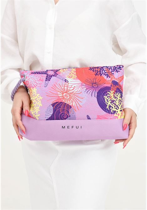 Seashell patterned women's maxi clutch bag ME FUI | Bags | MF24-A045X2F.SIA