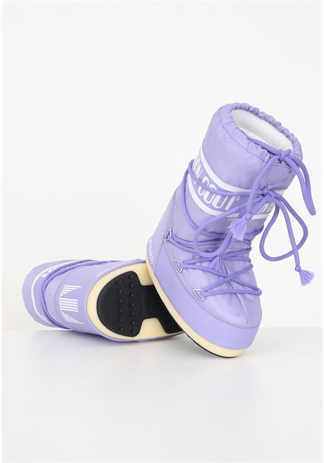 Lilac colored boots for girls with laces MOON BOOT | 14004400 K089