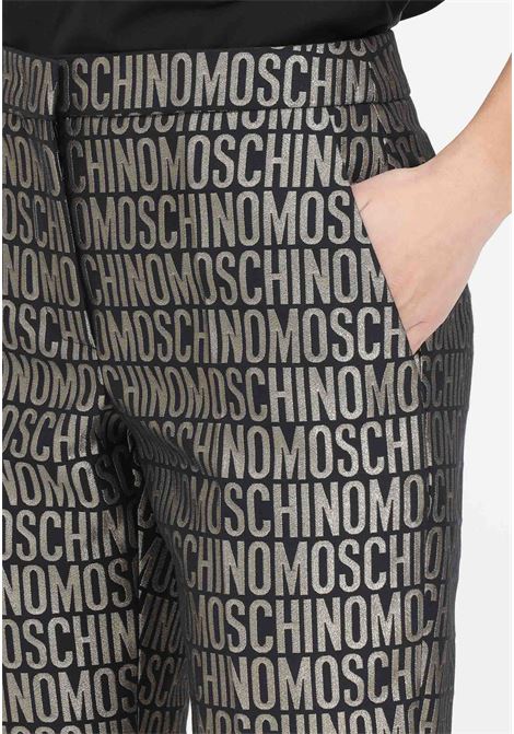 Allover logo women's trousers MOSCHINO | A032427491555