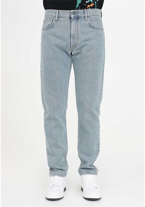 Jeans da uomo in denim blu MOSCHINO | Jeans | A035220220294