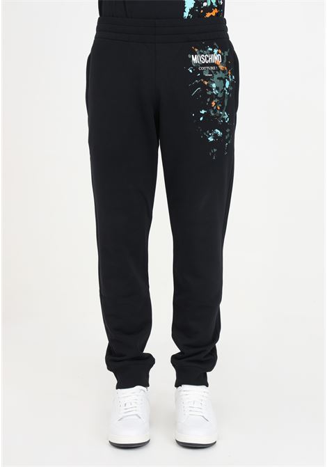 Men's jogger trousers with logo print MOSCHINO | Pants | A036220281555