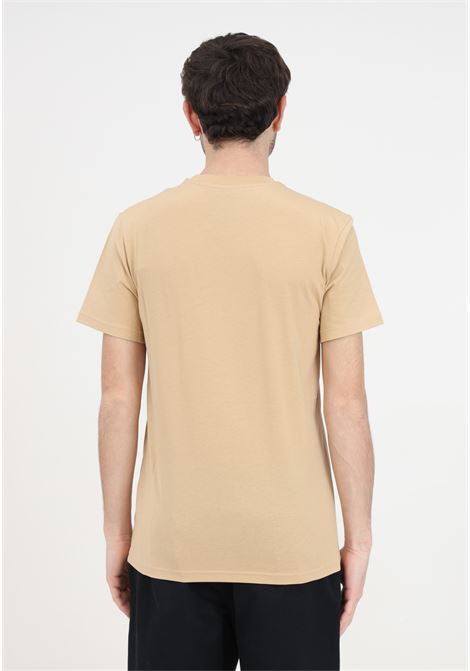 Beige men's t-shirt with black logo print MOSCHINO | T-shirt | A070120411148